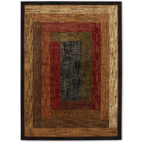 Home Dynamix Royalty Vega Contemporary Geometric Area Rug, Black/Brown, 43"x62"