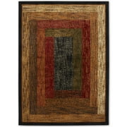 Home Dynamix Royalty Vega Contemporary Geometric Area Rug, Black/Brown, 5'2"x7'2"