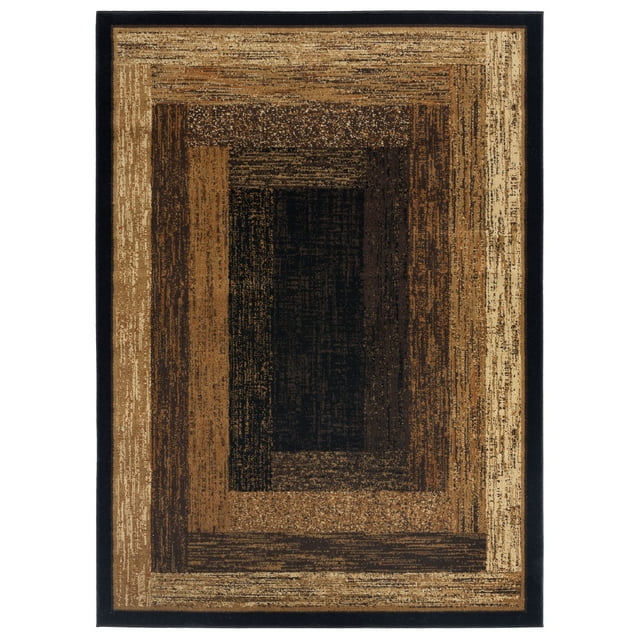 Home Dynamix Royalty Vega Contemporary Geometric Runner Area Rug, Black/Beige, 1'9"x7'2