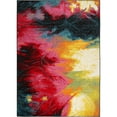 thumbnail image 1 of Home Dynamix Splash Mondrian Contemporary Abstract Area Rug, Black/Pink, 19.6"x31.5", 1 of 6