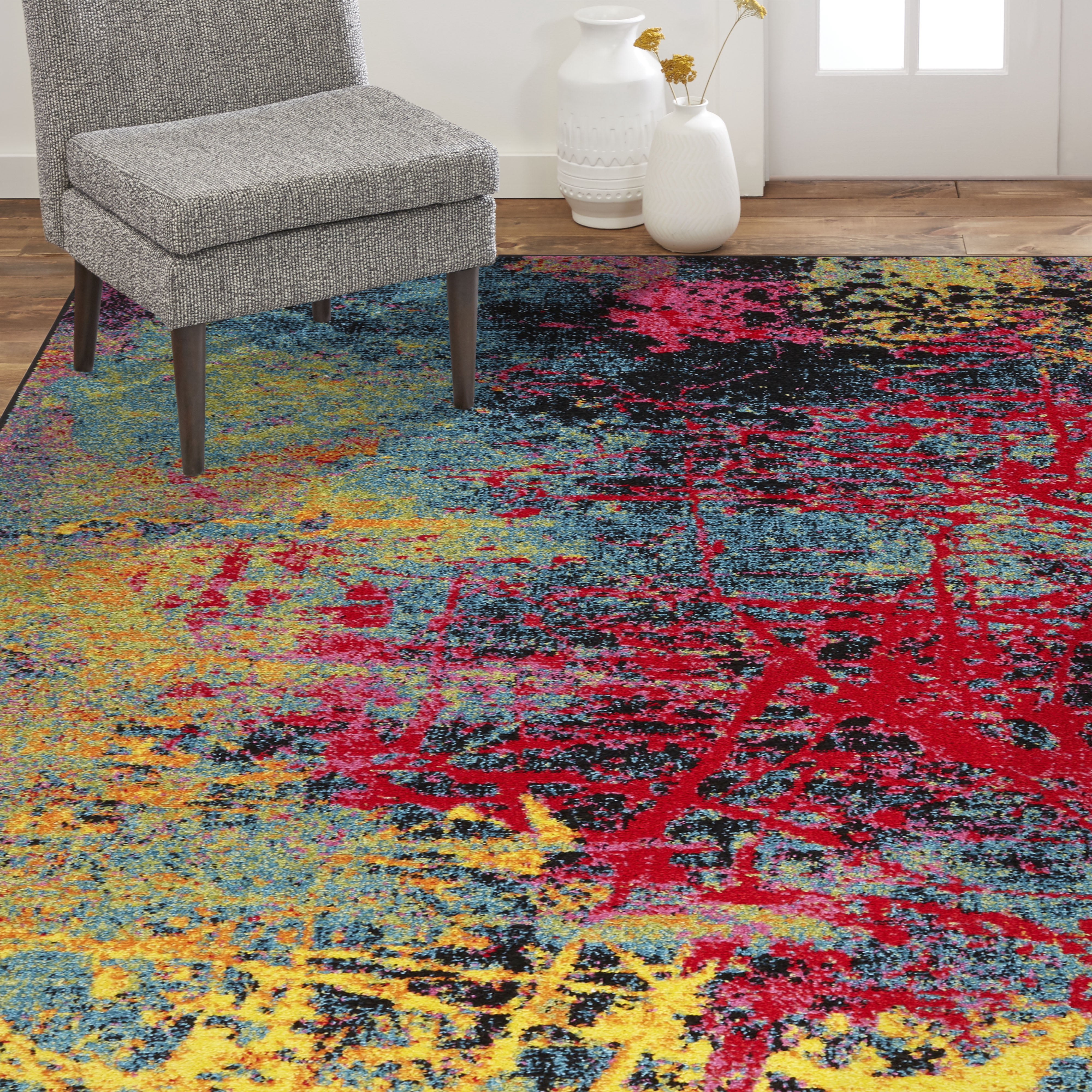 Dynamix Rugs Home Dynamix Splash Tomie Abstract Area Rug, Multi, 7'10