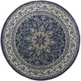 thumbnail image 1 of Home Dynamix Tremont Magnolia Traditional Medallion Area Rug, Navy Blue/Ivory, 7'10" Round, 1 of 5