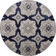 thumbnail image 1 of Home Dynamix Tremont Salem Transitional Medallion Area Rug, Navy Blue/Ivory, 5'2" Round, 1 of 5