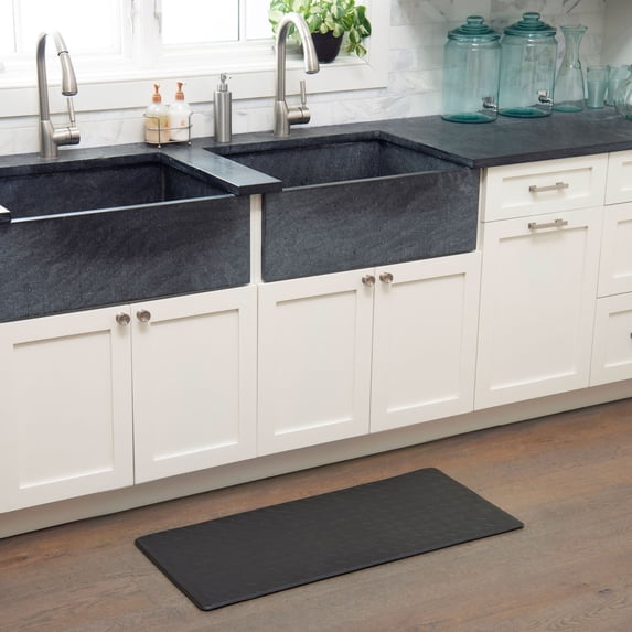 Home Dynamix Trenton Solace Kitchen Mat, Black, 17"x32"