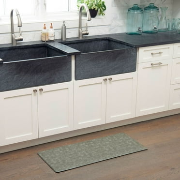 Home Dynamix Trenton Solace Kitchen Mat, Two Tone Sage, 17"x39"