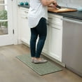 thumbnail image 1 of Home Dynamix Trenton Solace Traditional Diamond Textured Kitchen Mat, Sage, 17"x32", 1 of 6