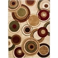 thumbnail image 1 of Home Dynamix Tribeca Emmitt Contemporary Geometric Circles Area Rug, Ivory/Red, 5'2"x7'2", 1 of 6
