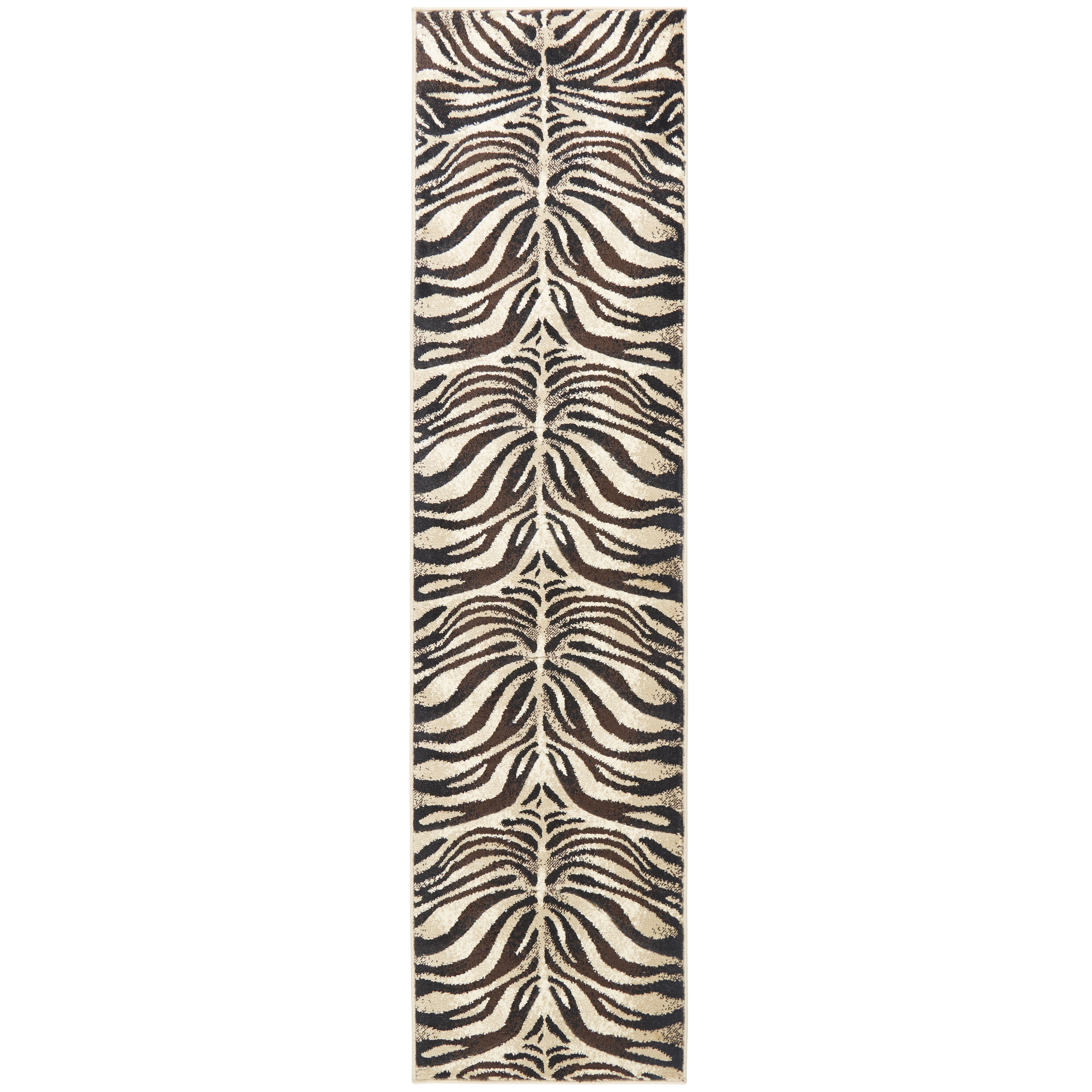 Home Dynamix Tribeca Fawn Abstract Area Rug, Black/Ivory, 26"x18