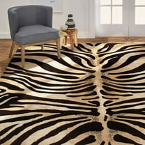 Home Dynamix Tribeca Fawn Contemporary Animal Print Area Rug, Dark Brown/Beige, 39"x55"