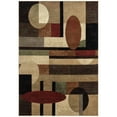thumbnail image 1 of Home Dynamix Tribeca Jasmine Contemporary Geometric Area Rug, Brown/Red, 3'11"x5'2", 1 of 3