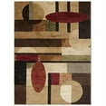 thumbnail image 1 of Home Dynamix Tribeca Jasmine Contemporary Geometric Area Rug, Brown/Red, 9'2"x12'5", 1 of 7