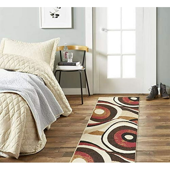 Home Dynamix Tribeca Slade Abstract Area Rug, Brown/Red, 1'9"x7'2"