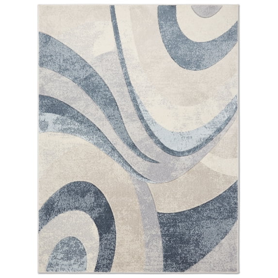 Home Dynamix Tribeca Slade Contemporary Abstract Area Rug, Blue/Grey, 7'10"x10'6"
