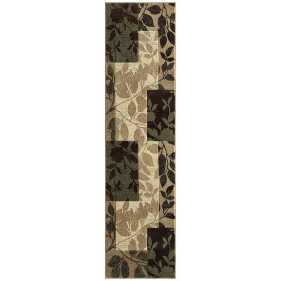 Home Dynamix Tribeca Slade Contemporary Abstract Runner Area Rug, Brown/Green
