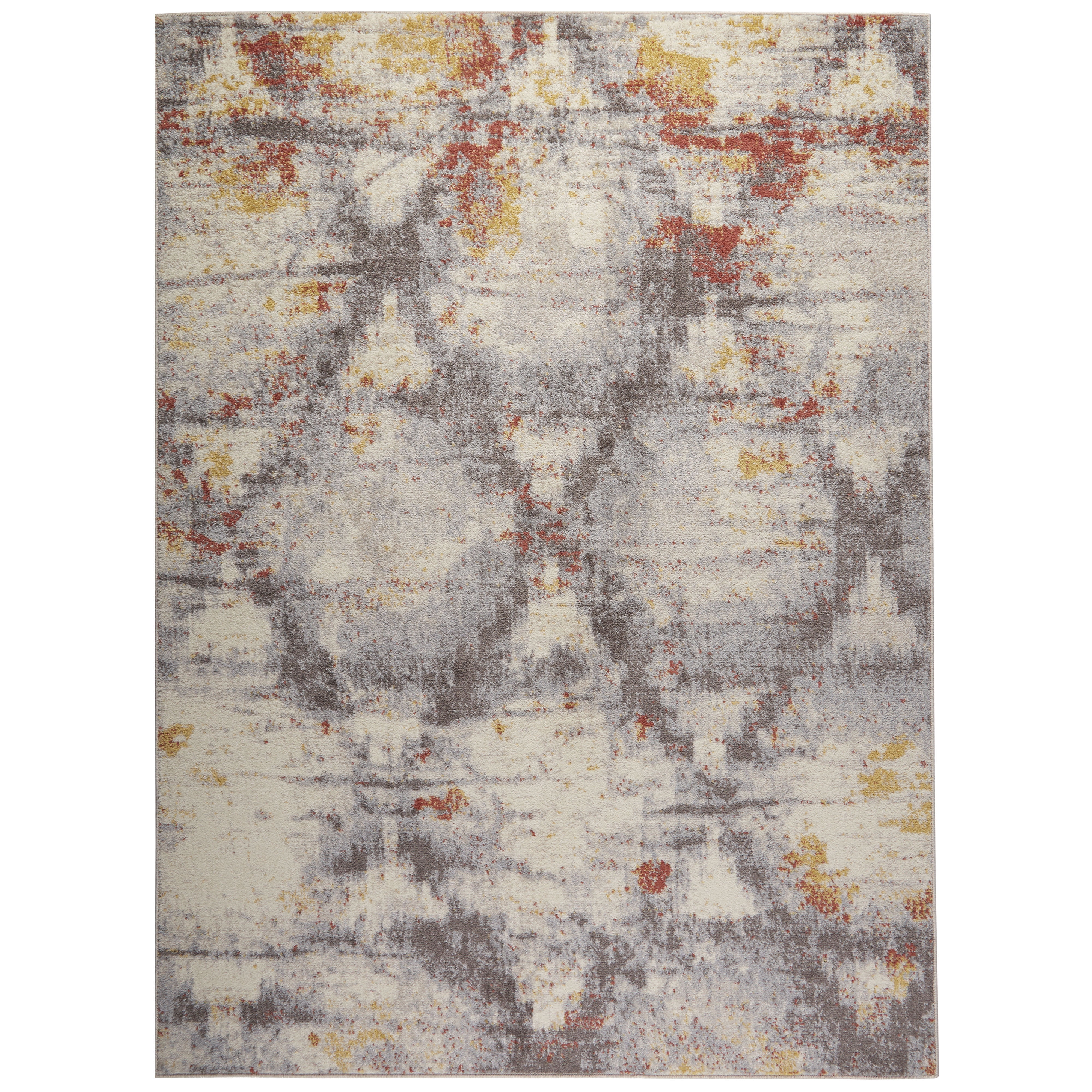 Home Dynamix Venice Cameo Contemporary Abstract Area Rug, Gray Terra, 5' 3" x 7' 3" Rectangle