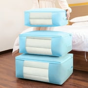 Home Decor Edit Storage Large Capacity Clothes Bag Organizer With Reinforced Handle Thick Fabric For Comforters Blankets Bedding Foldable Sturdy Zipper Decorations Organization