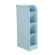 Home Edit Storage LAWOR 4 Compartment Storage Box Cosmetic Underwear Desk Bar Organizer Office Caddy Light Blue O4485