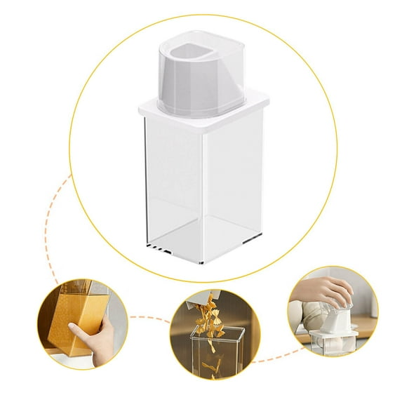 Home Edit Storage LAWOR Airtight Food Storage Containers, Kitchen Airtight Jars With Lid Storage Box, Stackable Food Containers Kitchen Cabinets Organize Pet Food Treats White O3890