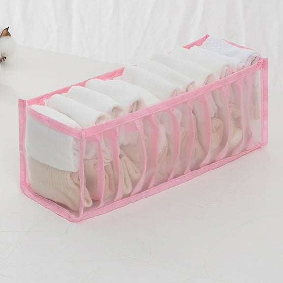 Home Edit Storage LAWOR Household Foldable Mesh Underwear Storage Box Socks Bra And Panties C O149