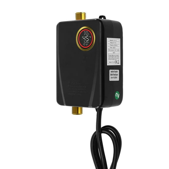 Home Electric Tankless 3KW Water Heater Intelligent Control Instant Hot Shower Kitchen Heater LED Display