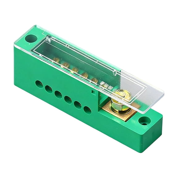 Home Electrical Cable Junction Box, Terminal Blocks Module, 25A DIN Rail and Panel Mounting Power Distribution Breakout Board for PLC Servo Power Amplifier