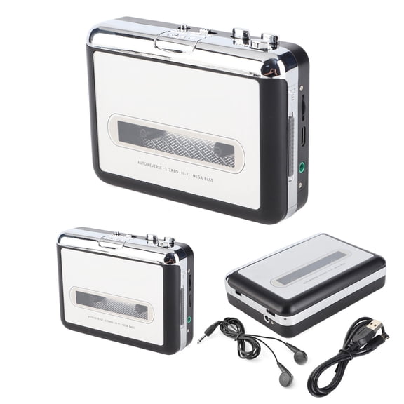 Home Electronics USB Cassette Tape Converter MP3 CD Audio Playback Headphones Portable Design for Old Mix Tapes and Music Player