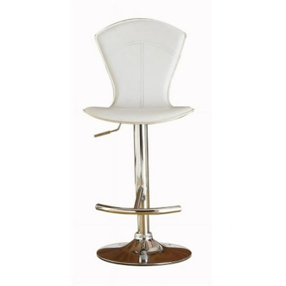 Home Elegance 1148WHT Ride White Airlift Swivel Stool - Set of 2