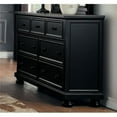 thumbnail image 1 of Home Elegance 1714BK-5 40 x 18 x 65.25 in. Laurelin Dresser with Hidden Drawer - Black Sand, 1 of 8