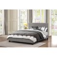 thumbnail image 1 of Home Elegance 1896KN-1EK 44.25 x 11.25 in. Eastern King Size Chasin Upholstered Platform Bed - Gray, 1 of 1