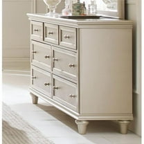 Home Elegance 1928-5 Celandine Collection Dresser, Silver - 62.25 x 17 x 35.75 in.