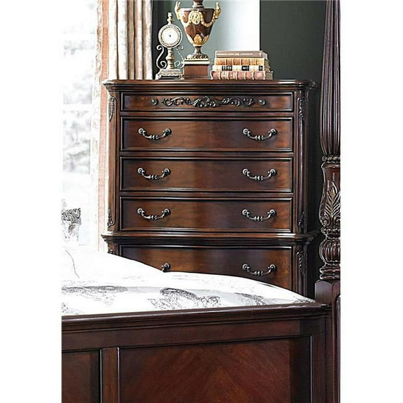 Home Elegance 2243-9 59 x 19 x 41.75 in. Deryn Park Chest - Cherry