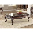 thumbnail image 1 of Home Elegance 3526-30 20 x 34 x 54 in. Mariacarla Cocktail Table with Marble Top - Dark Cherry, 1 of 3
