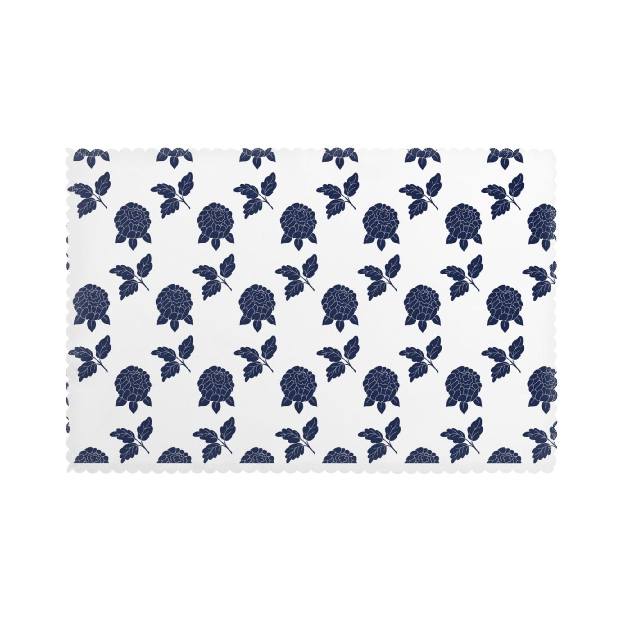 Home Elegant Floral Theme Background Placemats Set Of 6 Washable