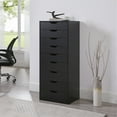thumbnail image 1 of Home Emporium Bianca 9 Drawer Dresser, Tall Dressers For Bedroom, Kids Dresser With Storage Shelves With Drawers, Office File Cabinet With 200 Lbs Capacity-Color:Black, 1 of 11