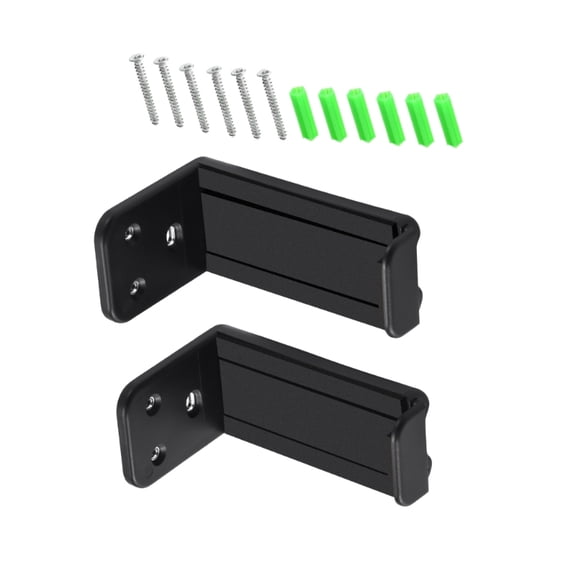 Home Entertainment Soundbar Wall Bracket Adjustable Depth Speaker Mount Holder Sturdy Support Shelf with Screws