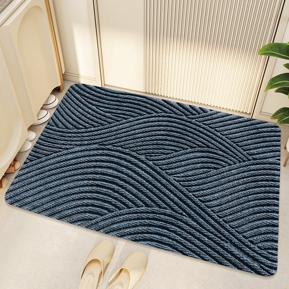 Home Entry PVC Mat - Coil Design, Mud Scraper, Durable Non-Slip