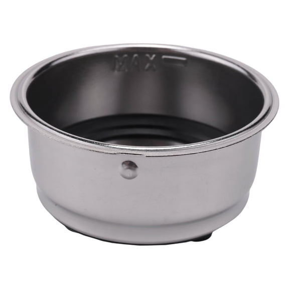 Home Espresso Setup: Double Cup Stainless Steel Coffee Filter Basket 51mm for Espresso Machines - Silver and Black