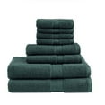thumbnail image 1 of Home Essence 800GSM Luxurious 100% Cotton 8 Piece Towel Set, Dark Green, 1 of 9