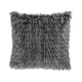 thumbnail image 1 of Home Essence Adelaide Faux Fur Square Pillow, 20x20", Black, 1 of 3