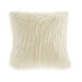 thumbnail image 1 of Home Essence Adelaide Faux Fur Square Pillow, 20x20", Ivory, 1 of 3