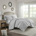 thumbnail image 1 of Home Essence Alivia Medallion Ultra Plush Comforter Mini Set, Twin, Grey, 1 of 9
