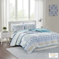 thumbnail image 1 of Home Essence Apartment Eliza Printed Reversible Cotton Coverlet Set, Twin/Twin XL, Aqua, 1 of 19