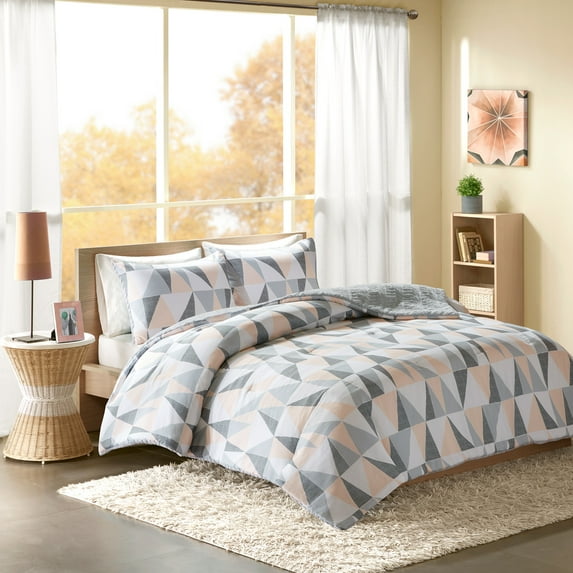 Home Essence Apartment Haley Reversible Comforter Mini Set Blush Full/Queen