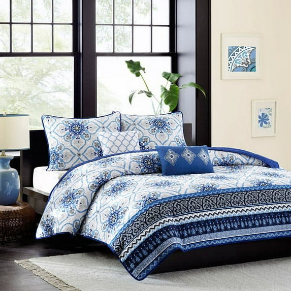 Home Essence Apartment Taylor Blue Coverlet Bedding Set