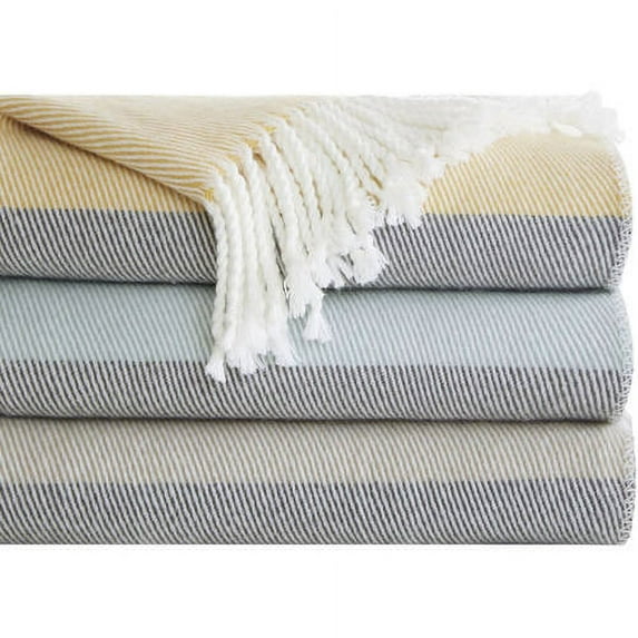 Home Essence Apartment Zoe Color Block Throw Blanket, 50" x 60", Taupe