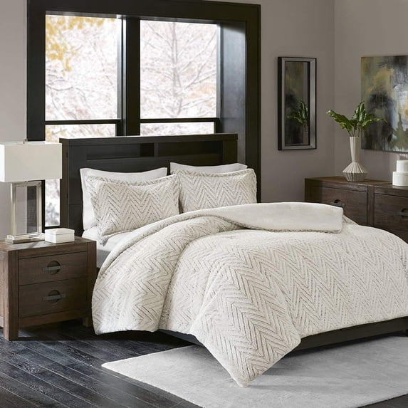 Home Essence Aurora Ultra-Plush Down Alternative Comforter Set, Ivory, King/Cal King