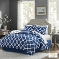 thumbnail image 1 of Home Essence Becker Reversible Bed in a Bag Bedding Set, Navy, King, 1 of 13