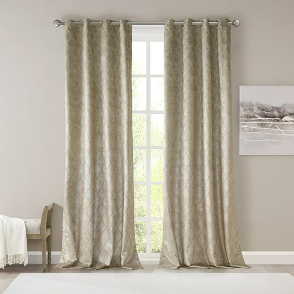 Home Essence Blake Diamond Jacquard Total Blackout Panel