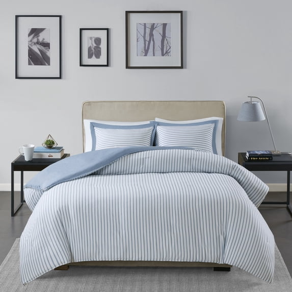 Home Essence Braydon Reversible Stripe Duvet Cover Mini Set