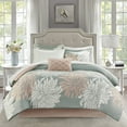 thumbnail image 1 of Home Essence Calla 9-Piece Comforter Set with 100% Cotton Bed Sheet, Blush/Grey, Cal King, 1 of 9
